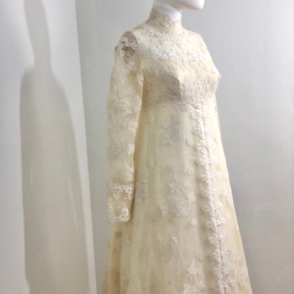 Pending Sale / Vintage 60s Priscilla of Boston Wedding Dress - Picture 5 of 16